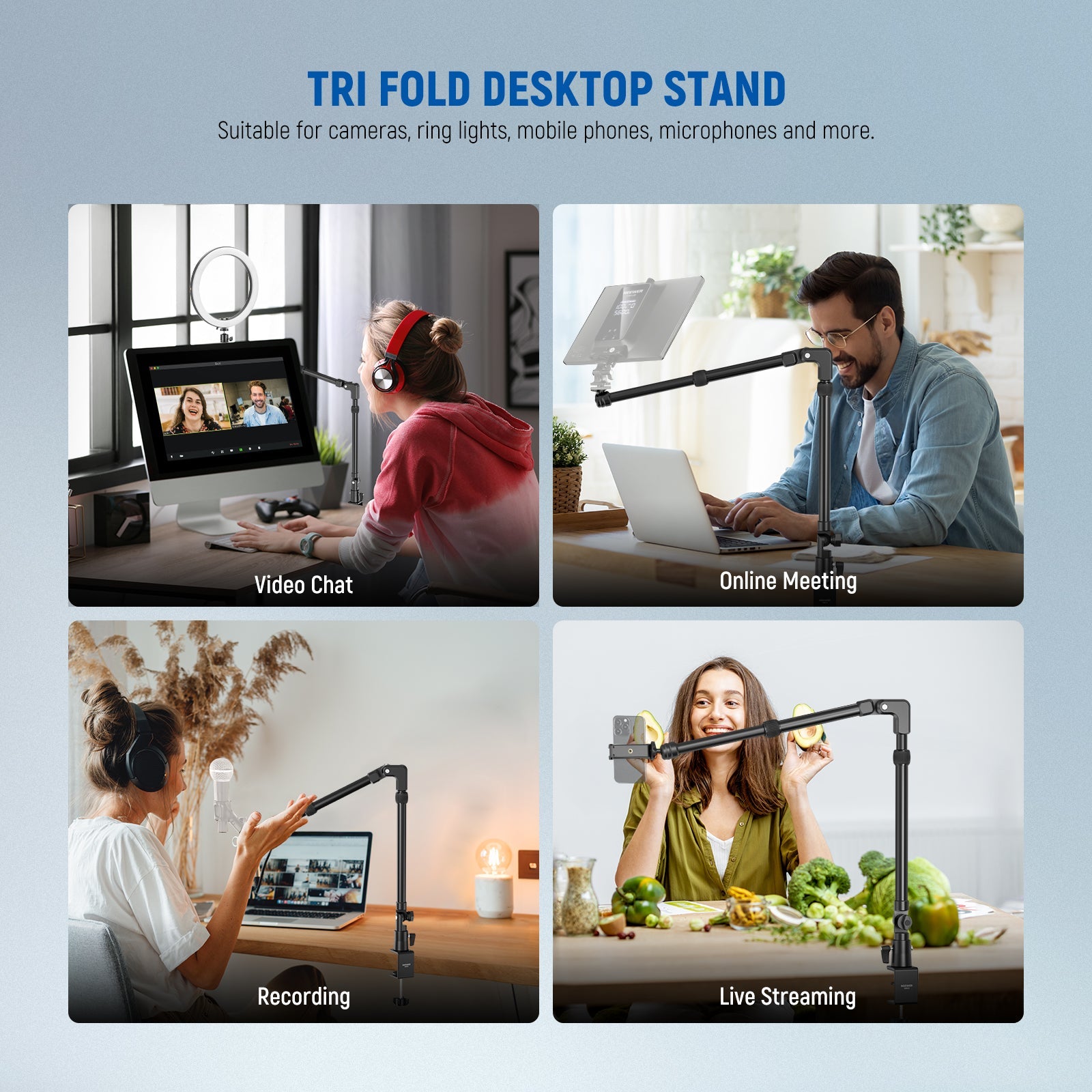 Scenarios for NEEWER DS023 Overhead Camera Mount Stand