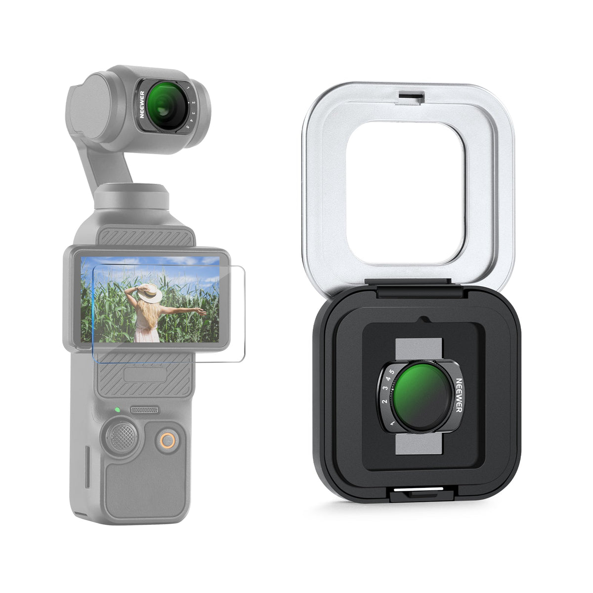 NEEWER Variable ND Filter Compatible with DJI Osmo Pocket 3 / Pocket 4
