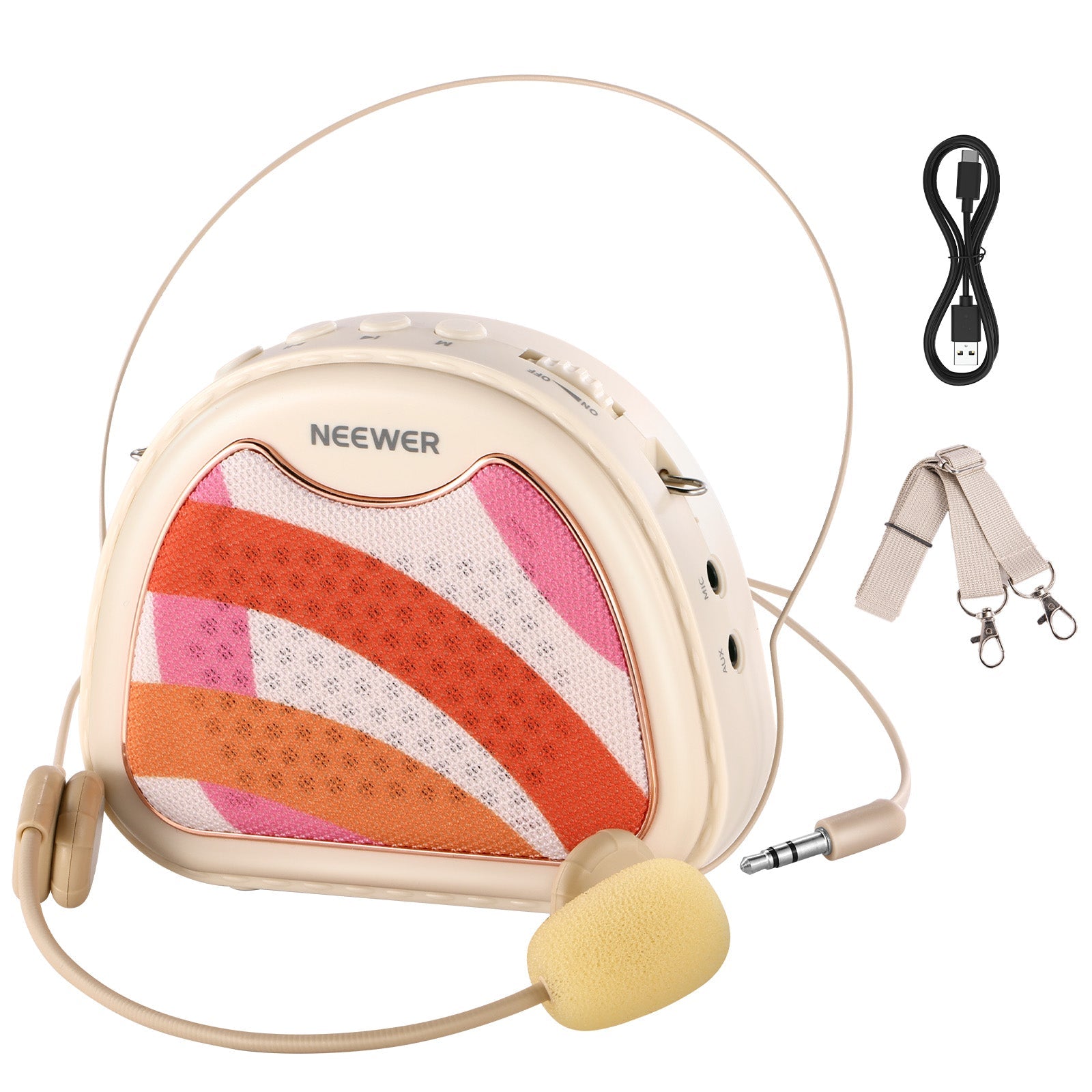 NEEWER VA01 Voice Amplifier with Wired Headset Microphone