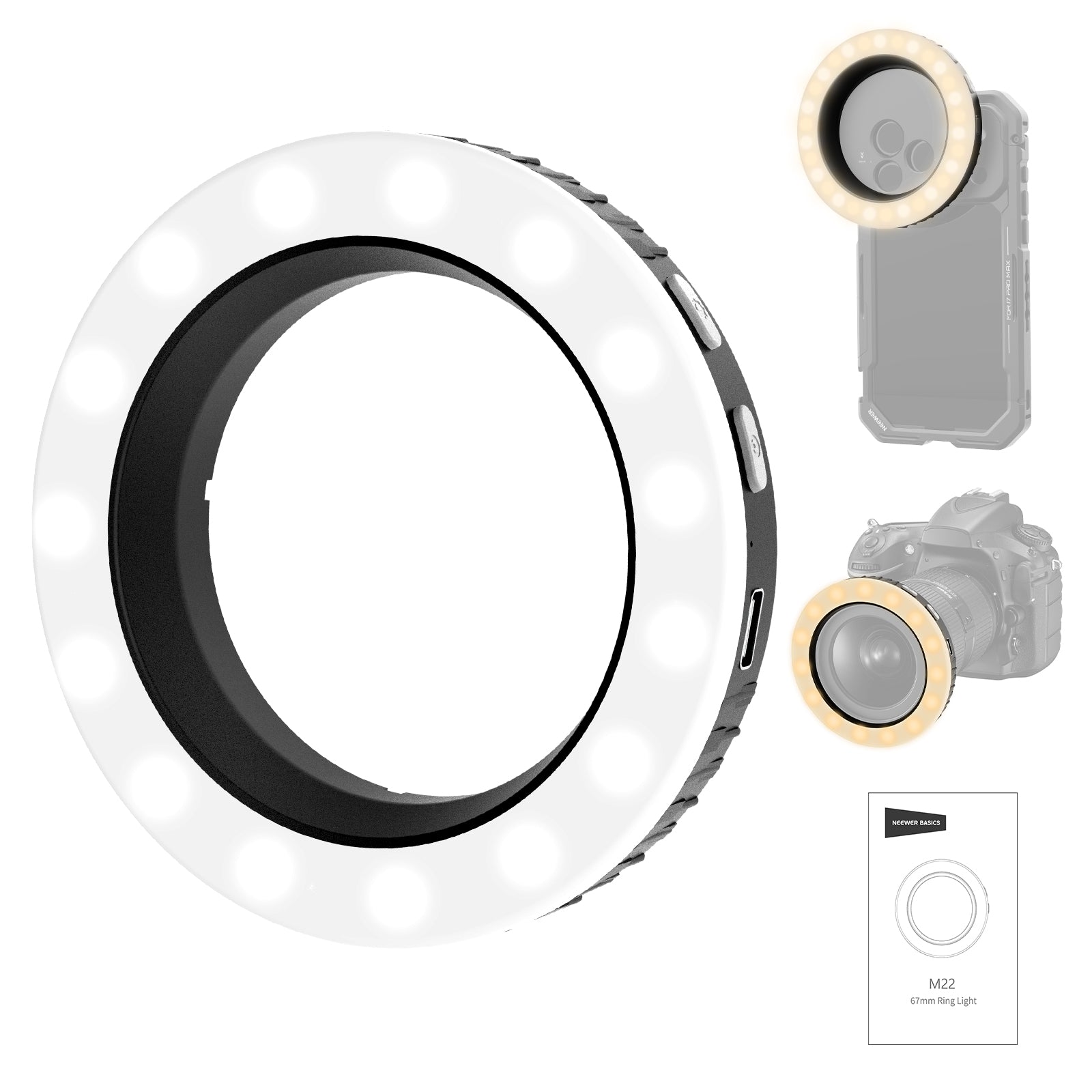 NEEWER M22 67mm Threaded Ring Light