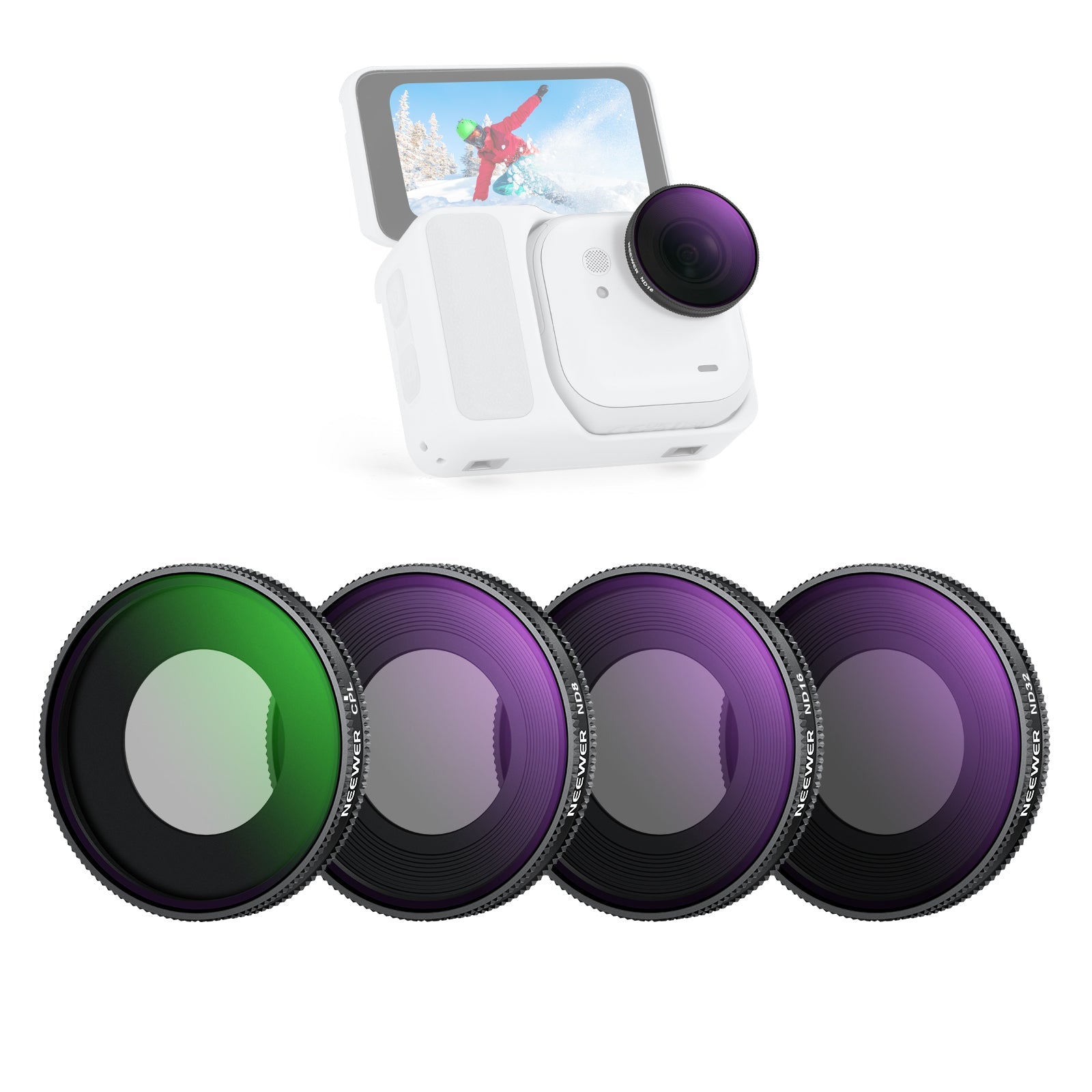 NEEWER CPL/ND Filter Set For Insta360 GO Ultra