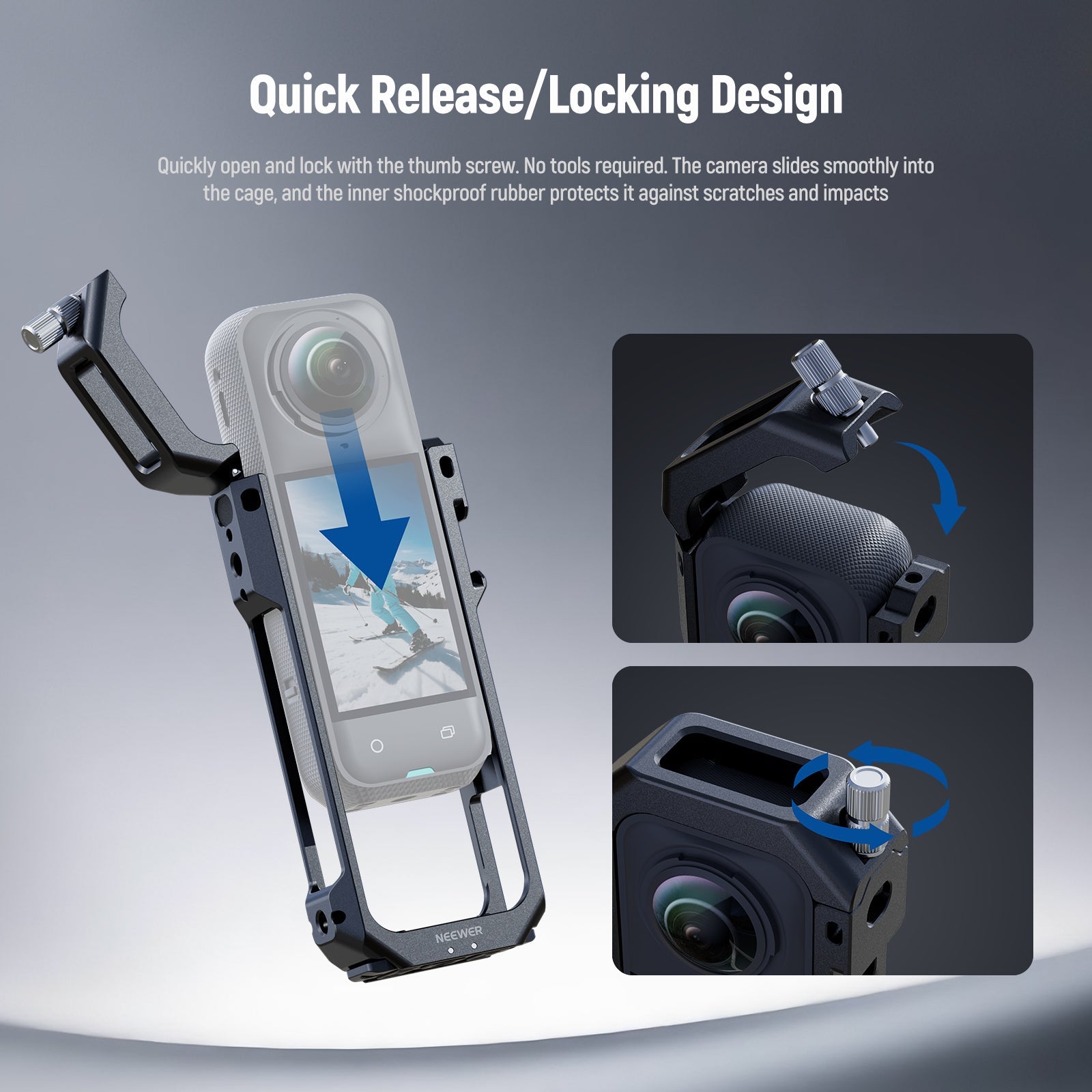 Quickly opened and locked via the top knob, this utility frame requires no assembly at all.