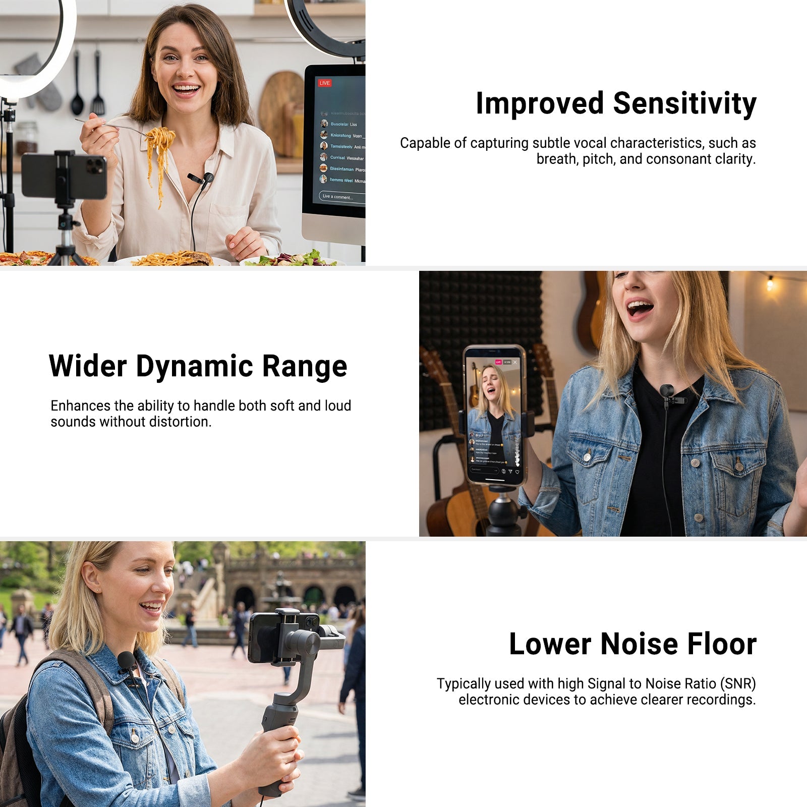 All three girls used the NEEWER LM10 Mini Wired Lavalier Microphone during their video shoot.