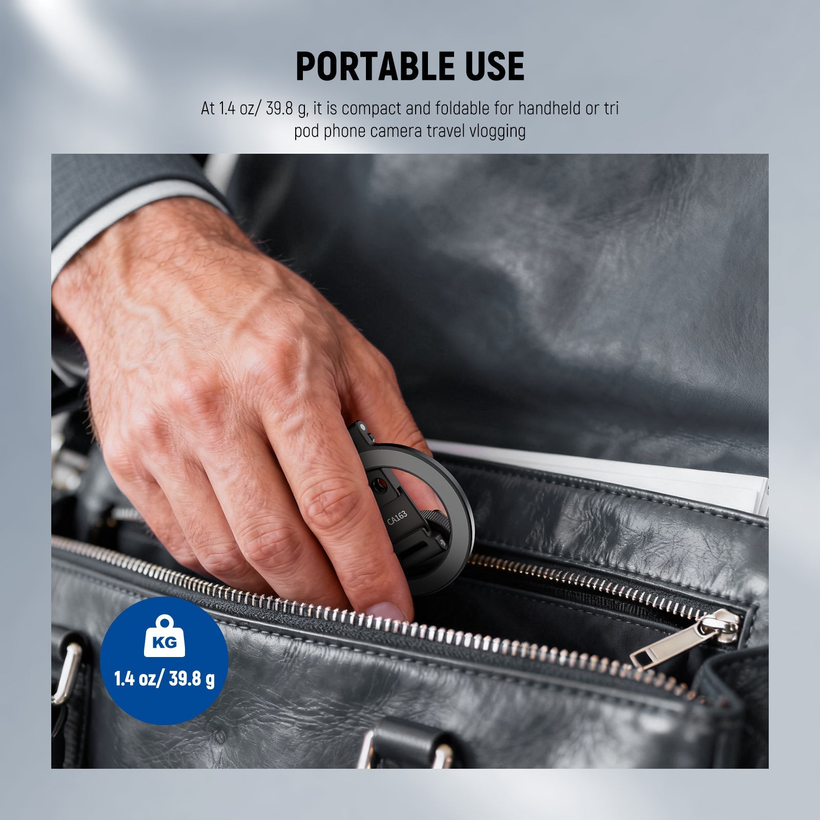 NEEWER CA163 Magnetic Phone Mount Adapter is compact and foldable