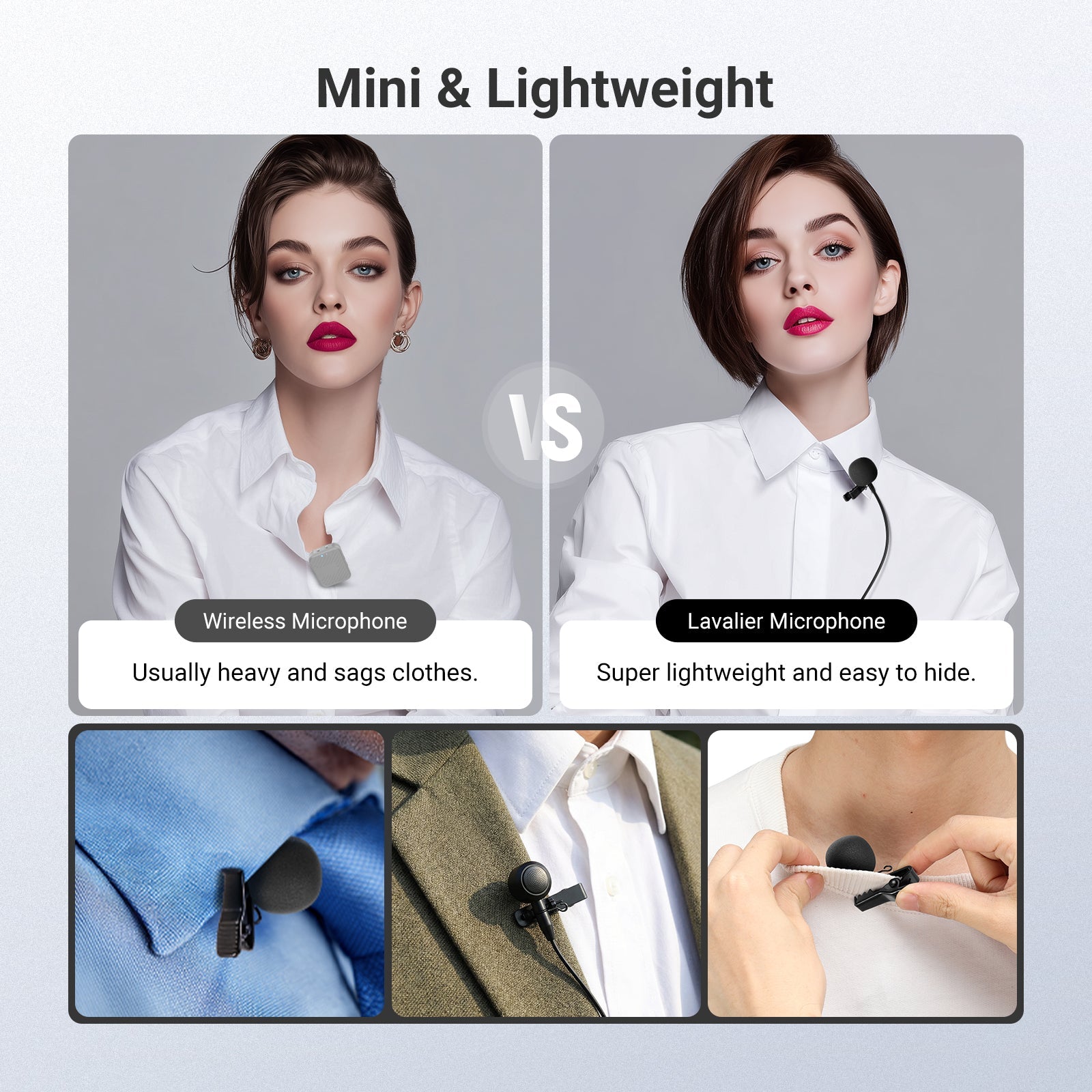 Wireless microphone vs. lavalier microphone