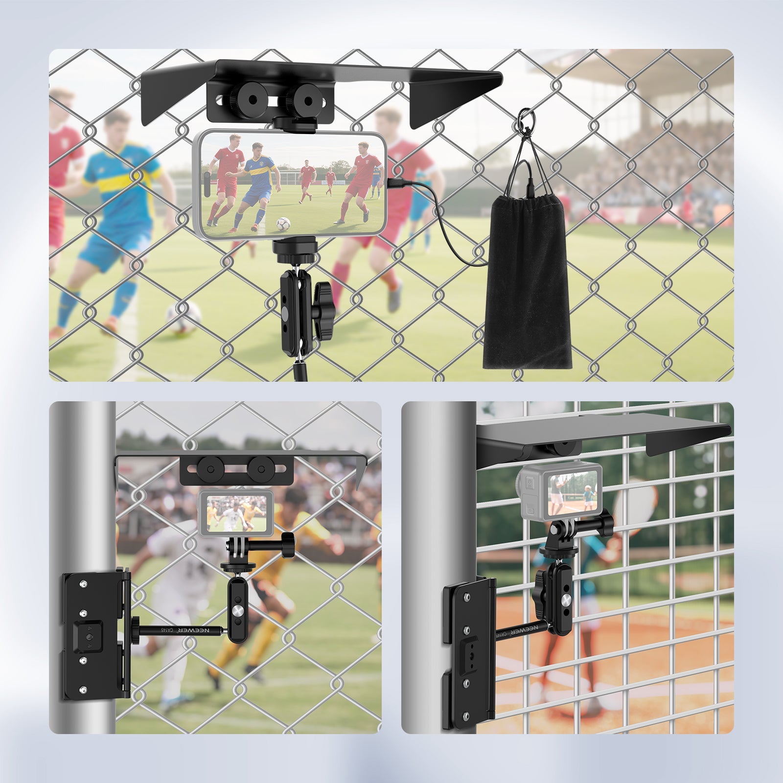 Scenarios for NEEWER CA145 Magnetic Fence Mount Stand