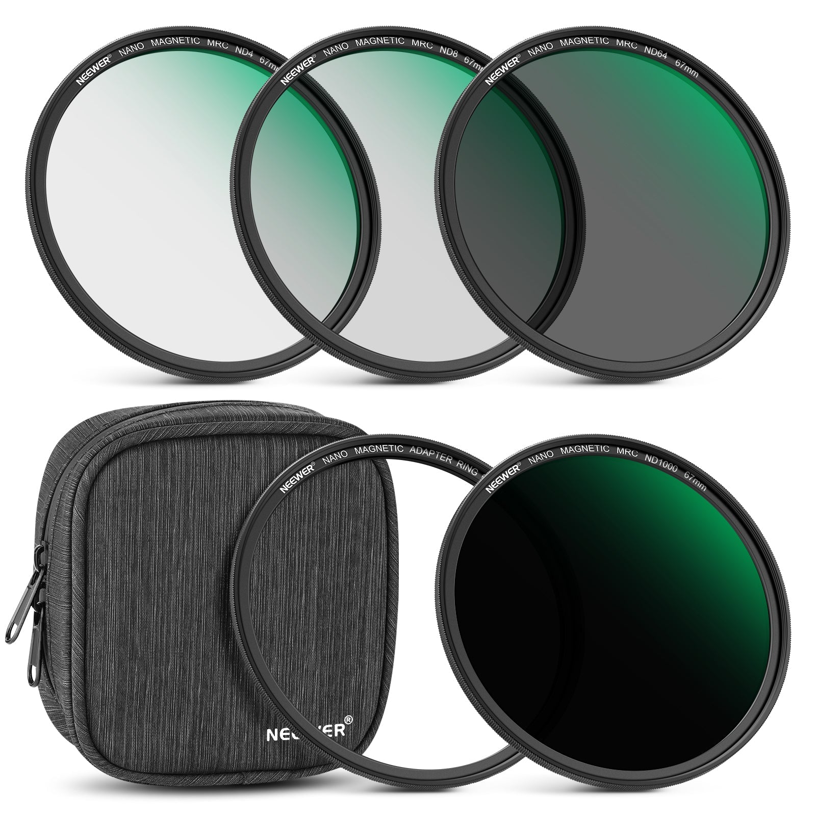 NEEWER 67mm Magnetic ND Lens Filter Kit（ND4 ND8 ND64 ND1000） - NEEWER –  NEEWER.EU