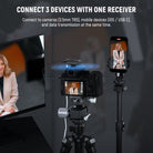 NEEWER CM29 Wireless Lapel Lavalier Microphone System supports to connect 3 devices at the same time.