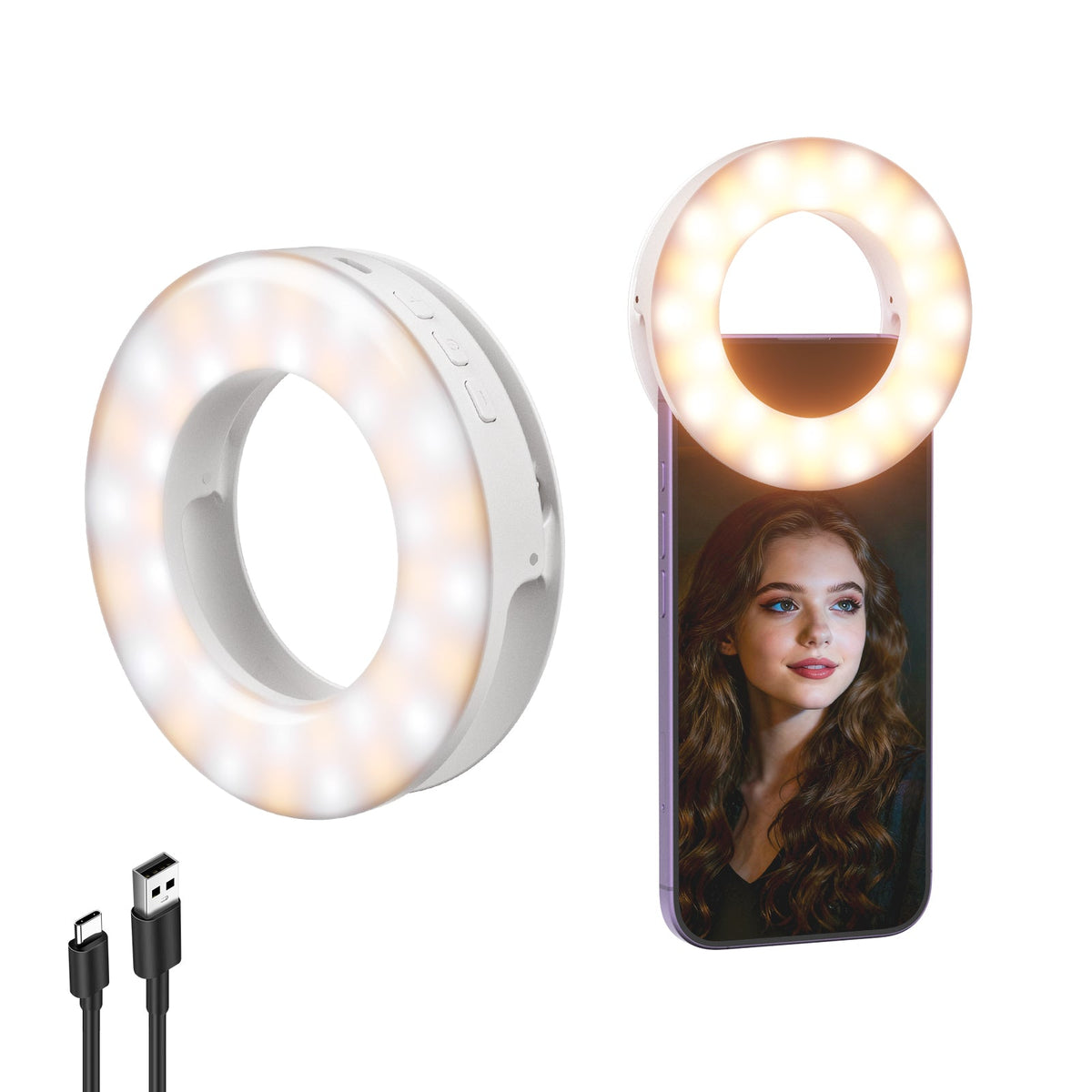 NEEWER N28 Mini Selfie Ring Light | Portable Phone Light