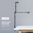 NEEWER DS023 Overhead Camera Mount Stand ensures capable of supporting devices up to 4.41lb.