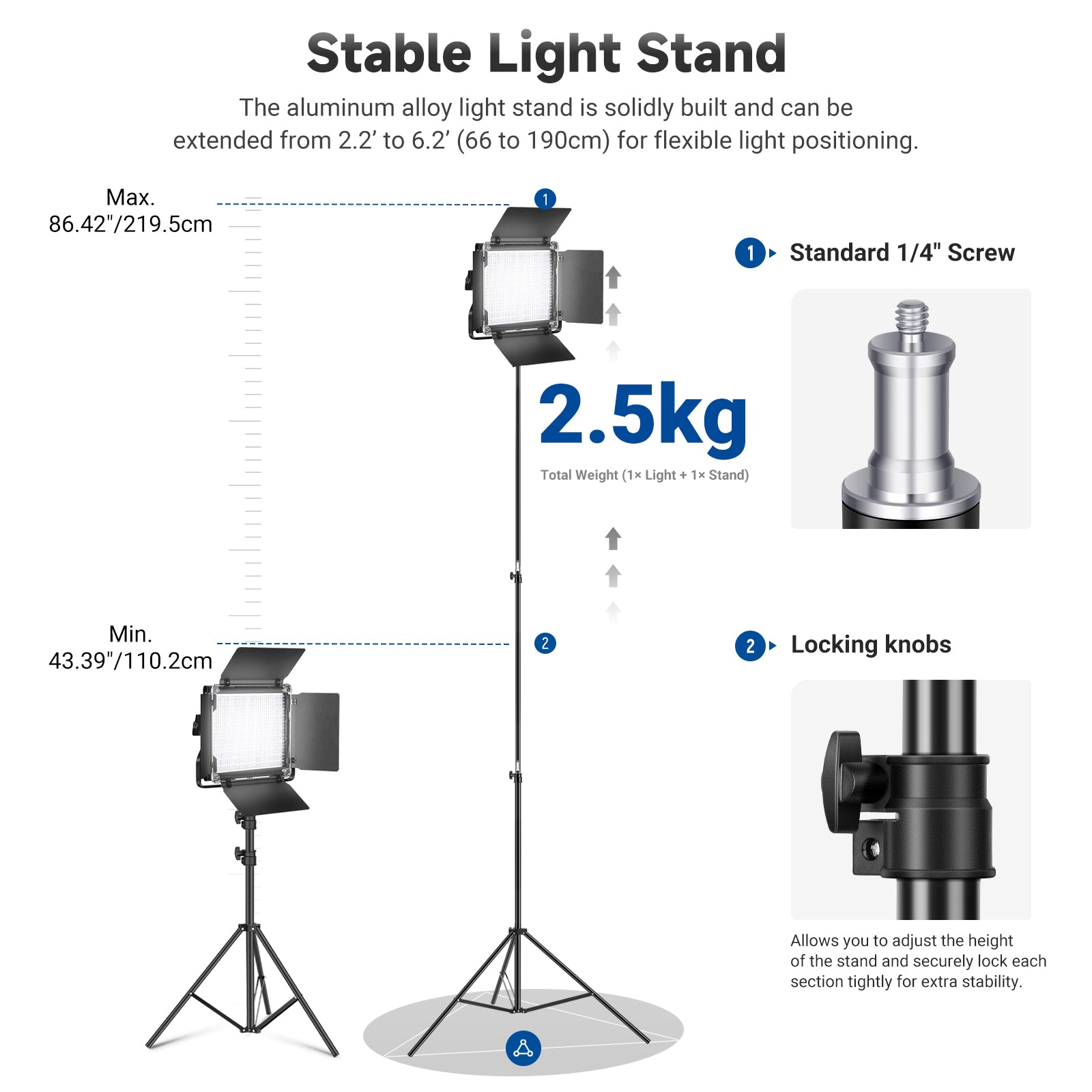 NEEWER 2-Pack NL660 Bi-color Video LED Panel Light - NEEWER
