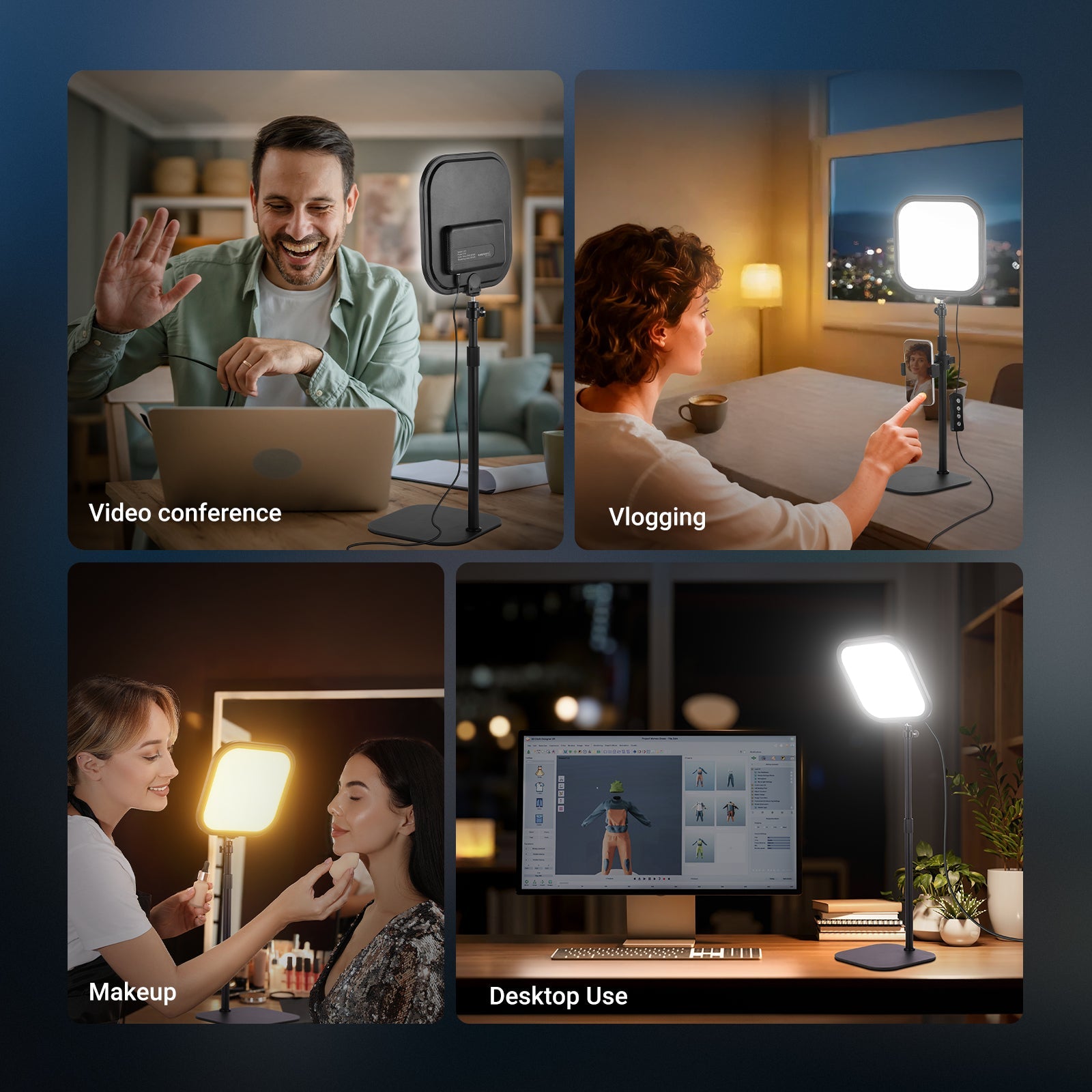 Scenarios for NEEWER 10.8" Bi Color Video Conference Light