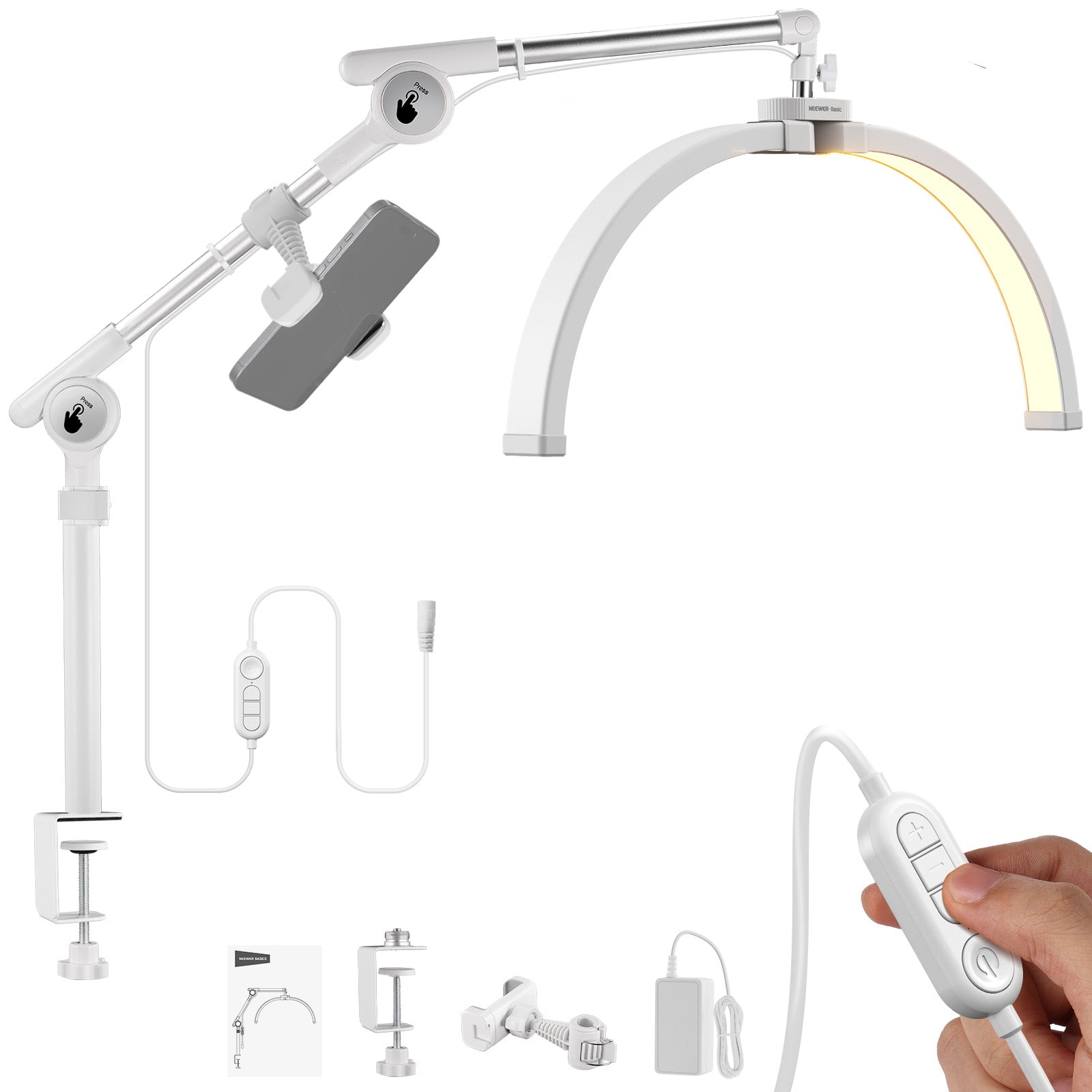 NEEWER BASICS HM03-D 30W 22" LED Folding Arc Lash Lamp