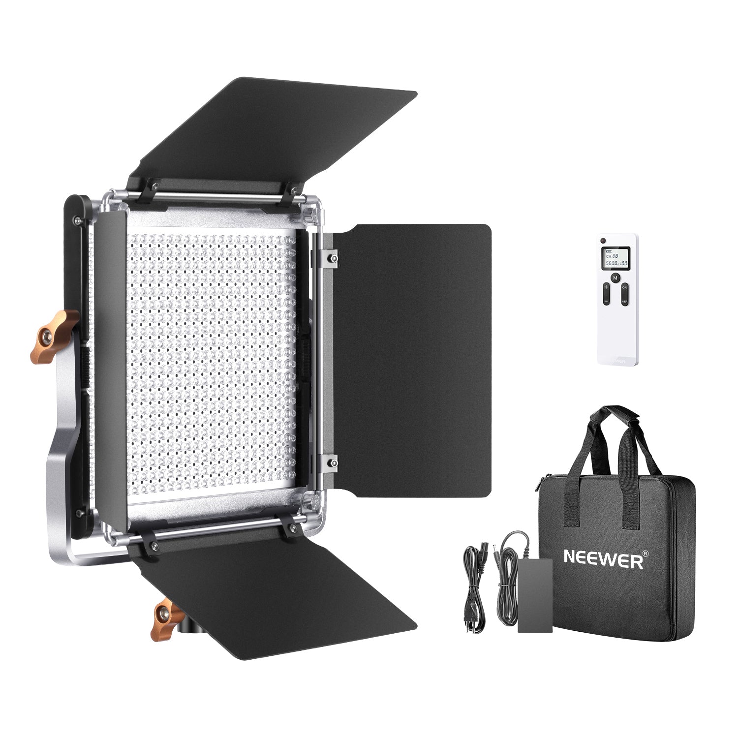 NEEWER 2 Pack T140-2.4G Bi-Color LED Panel Light Kit