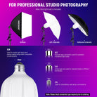 NEEWER T100C RGB LED Light Bulb is ideal for professional studio photographt.