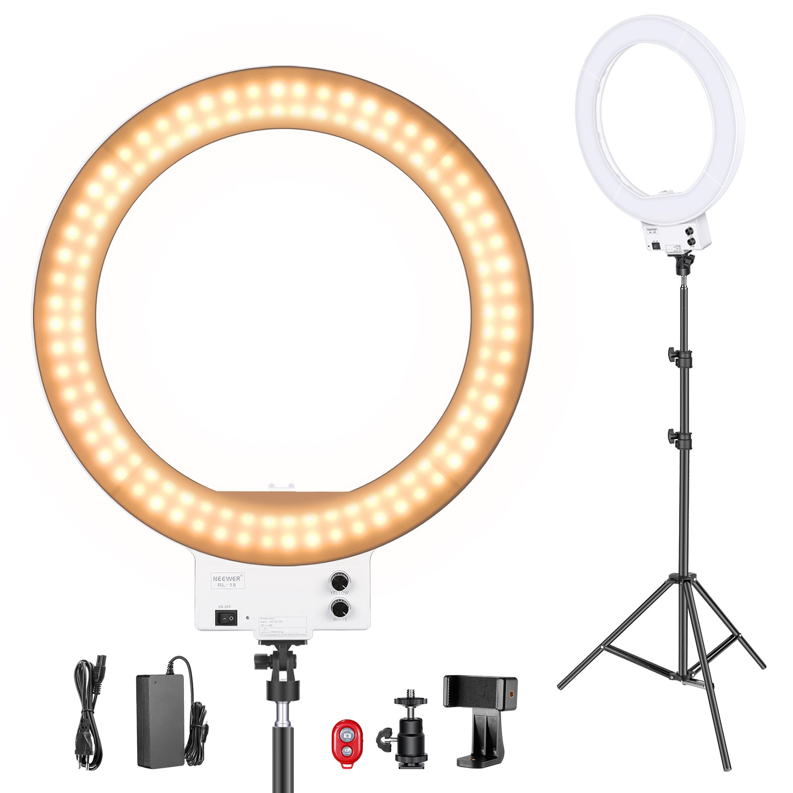 Anillo de Luz LED Neewer 18 - Iluminación ideal para maquillaje y retratos  