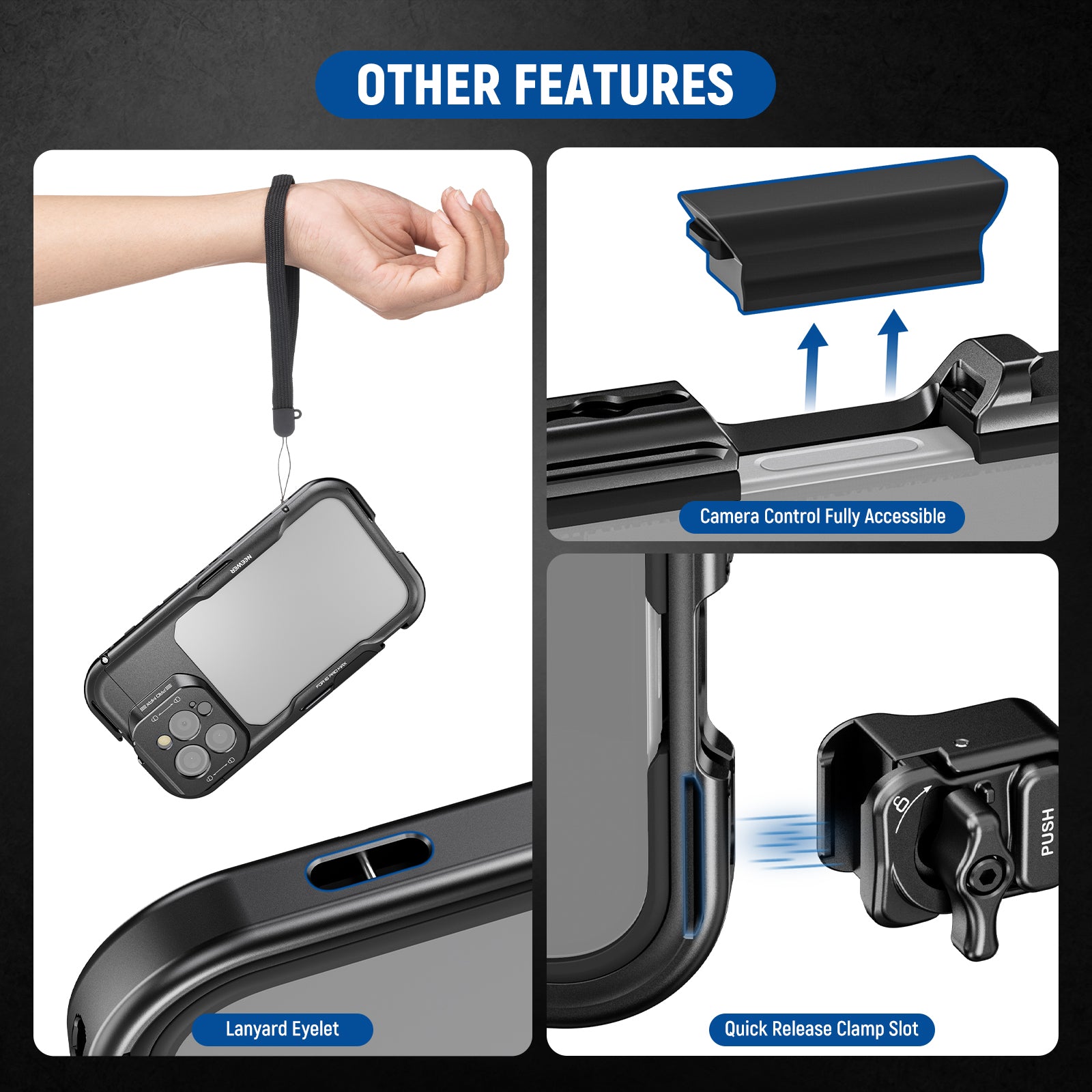 NEEWER PA073/PA074 Phone Cage Compatible with iPhone 16 Pro/Pro