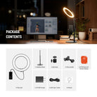 Package Contents of the NEEWER RH12B High Power Desk Ring Light Kit