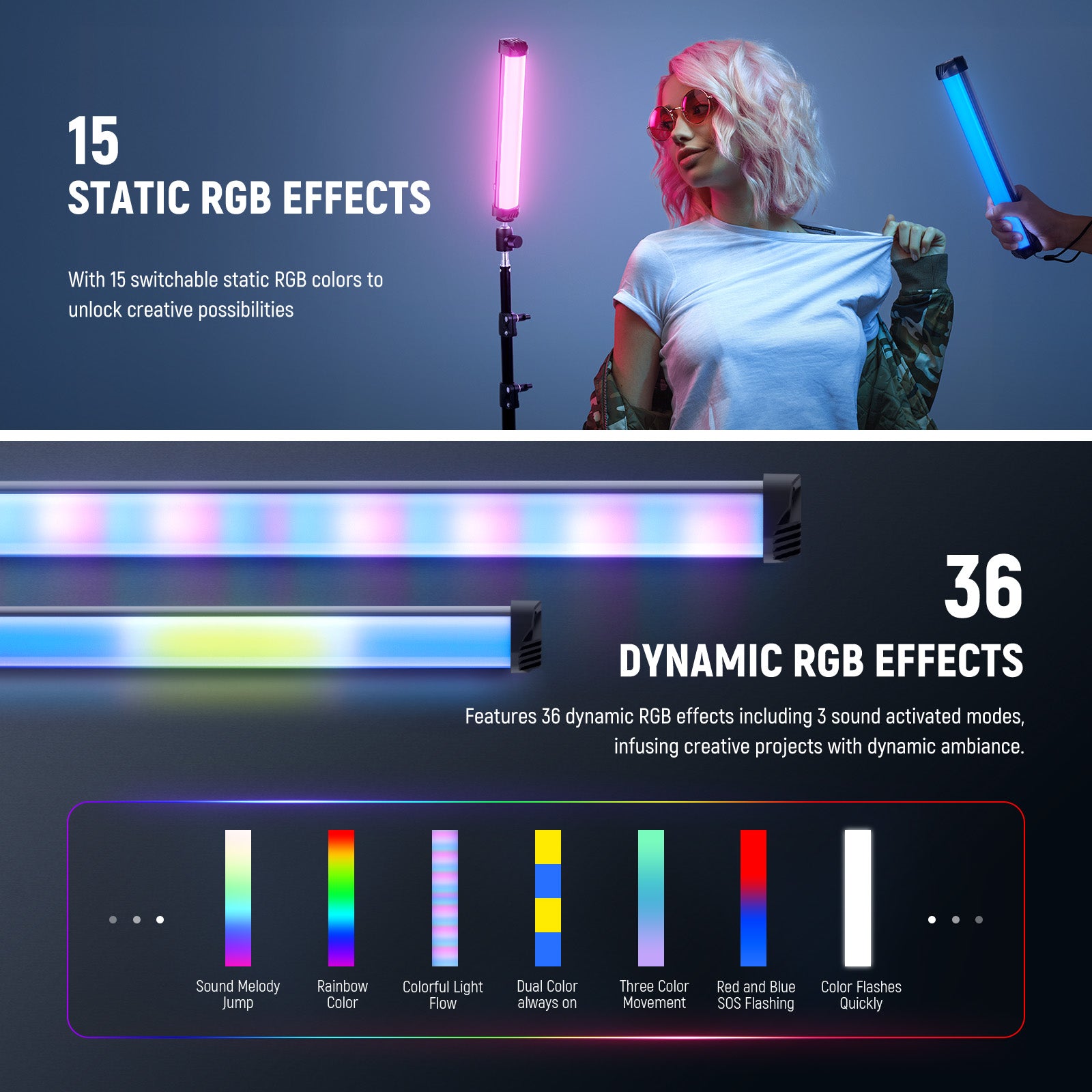 NEEWER SL30 Magnetic Portable Handheld RGB Light Wand