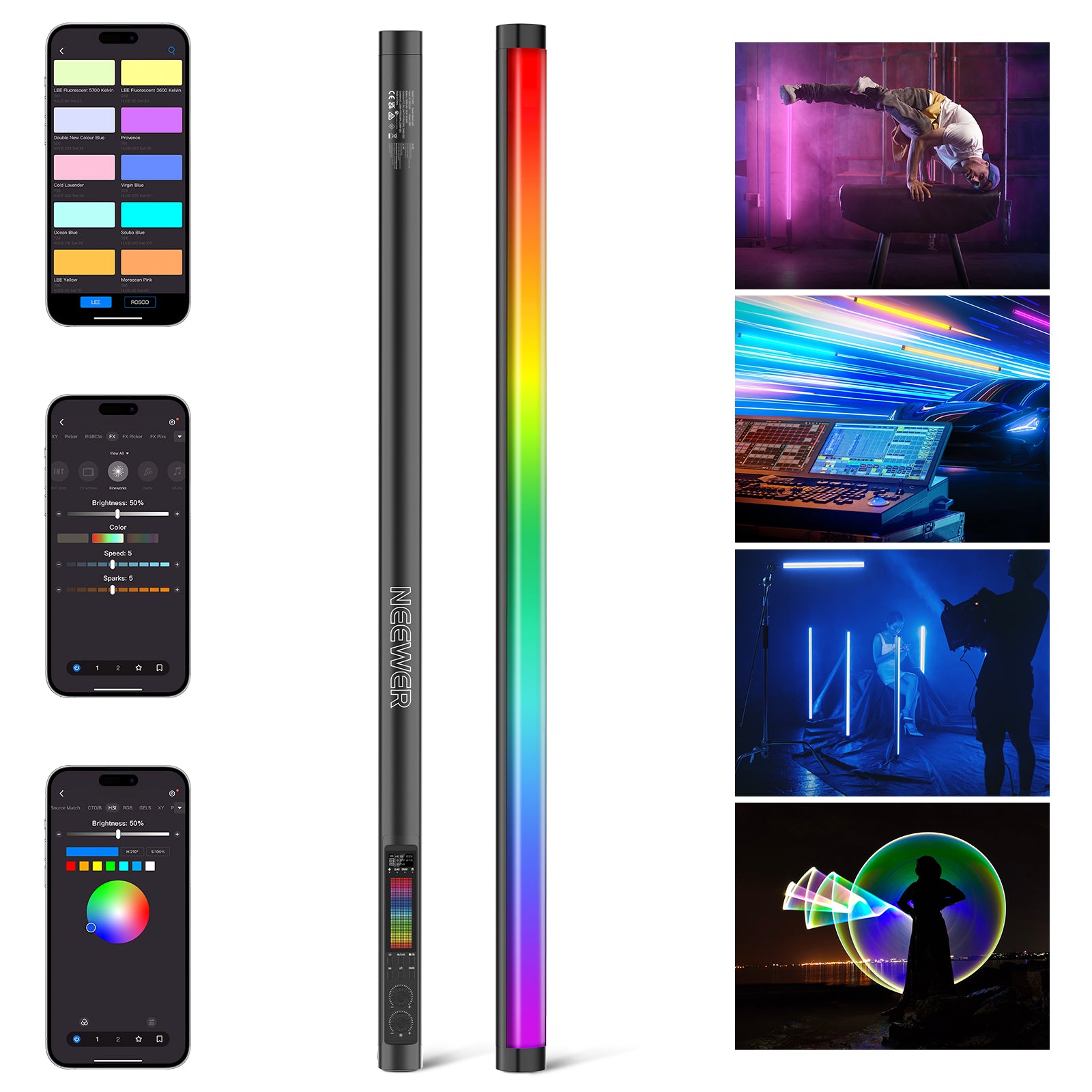 NEEWER TL90C 30W RGB LED Tube Light - NEEWER