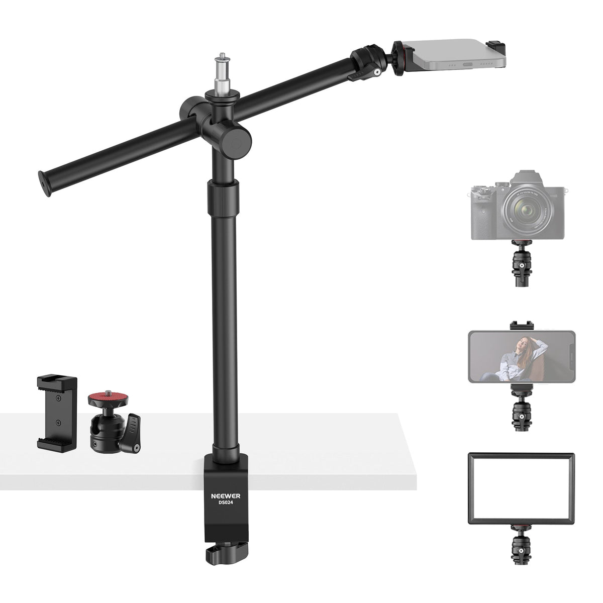 NEEWER DS024 Flexible Overhead Camera Table Stand