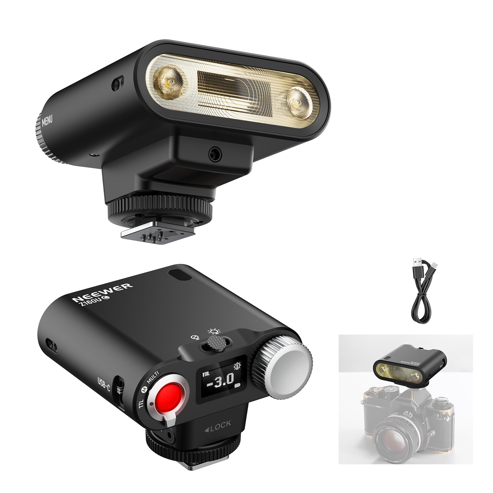 NEEWER Z160U-C Stylish Portable Mini On Camera Flash For Canon