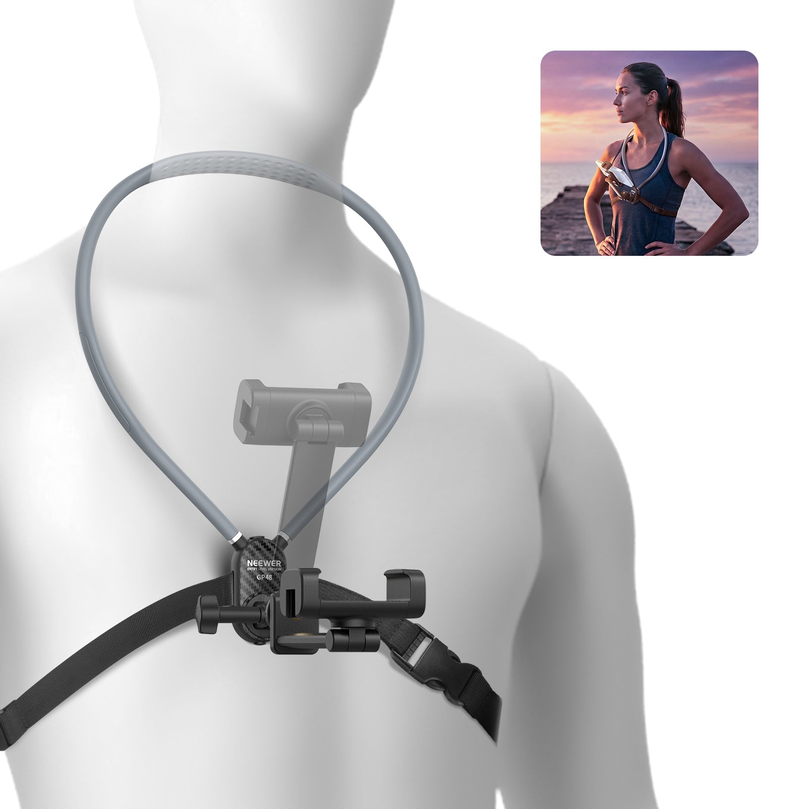 NEEWER GP48 Neck Mount for Action Camera & Phone