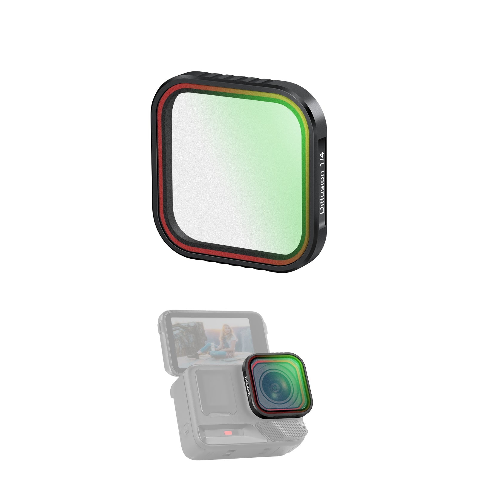 NEEWER 1/4 Black Diffusion Filter for Insta360 Ace Pro/Ace Pro 2
