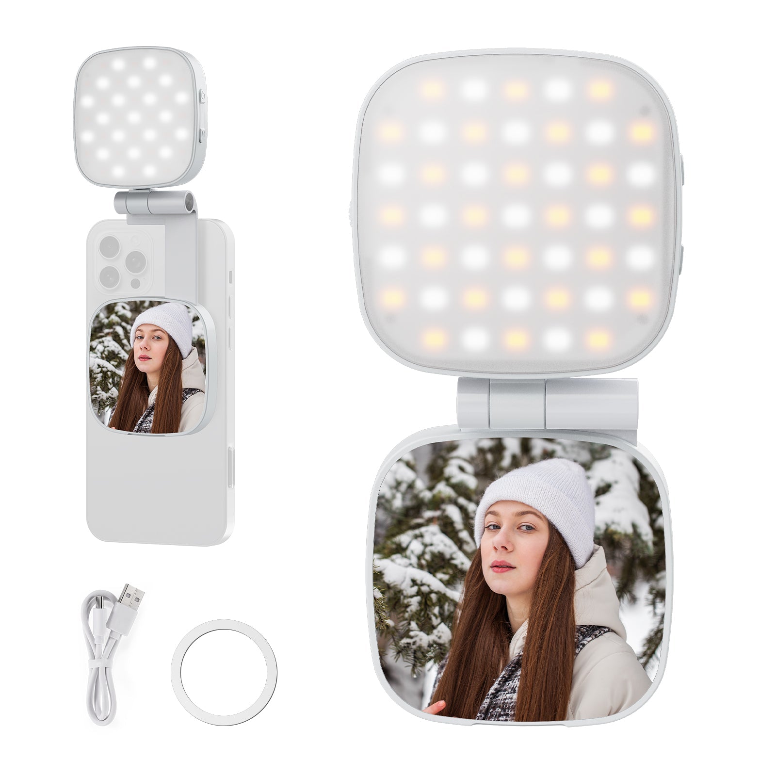 NEEWER NL45B White Magnetic Portable LED Selfie Light