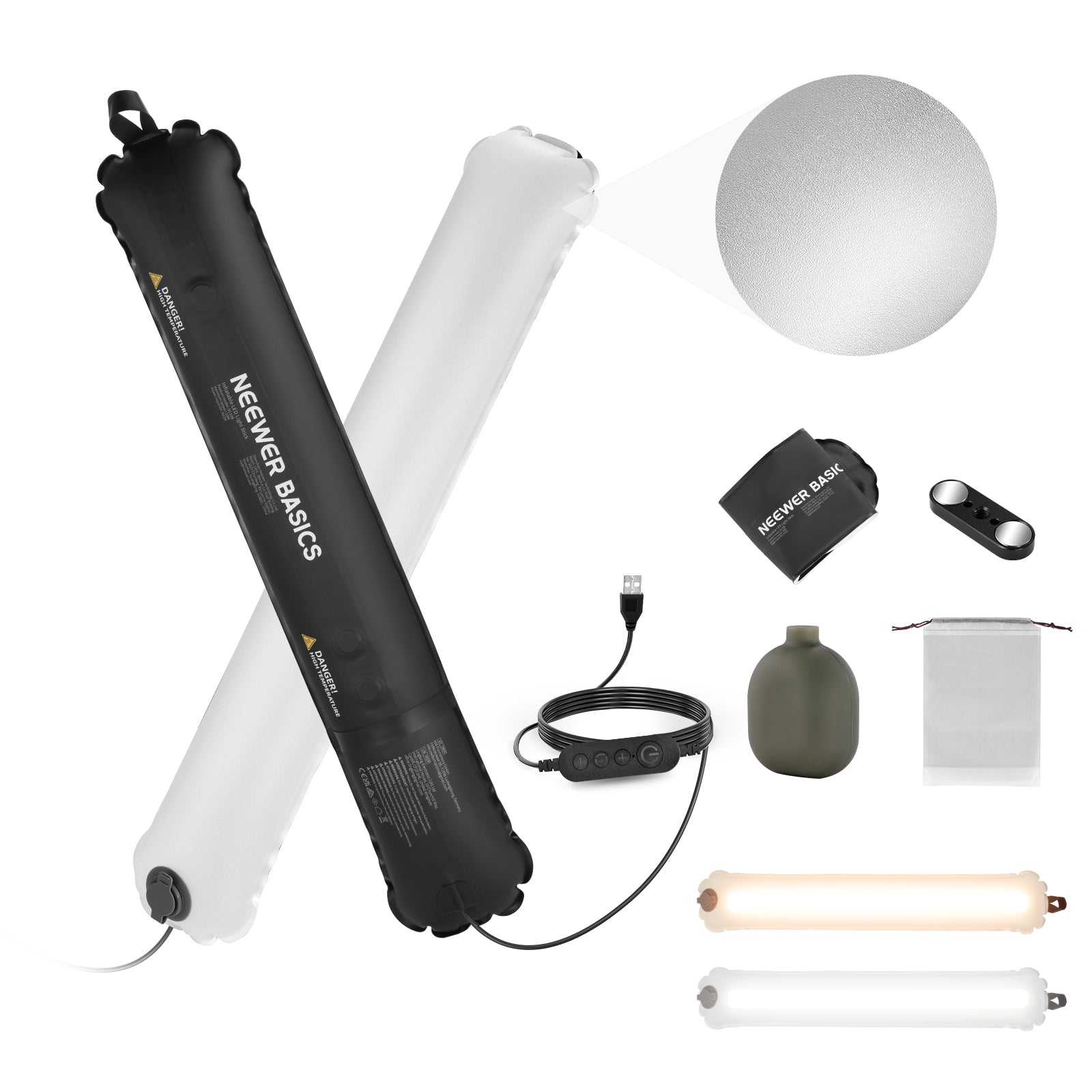 NEEWER GC10B Bi Color Inflatable Handheld LED Fill Light