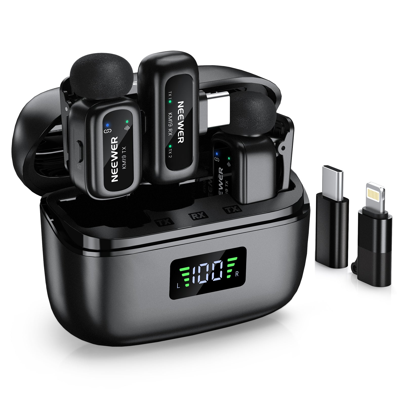 NEEWER KM19 Mini Clip On Wireless Lavalier Microphone