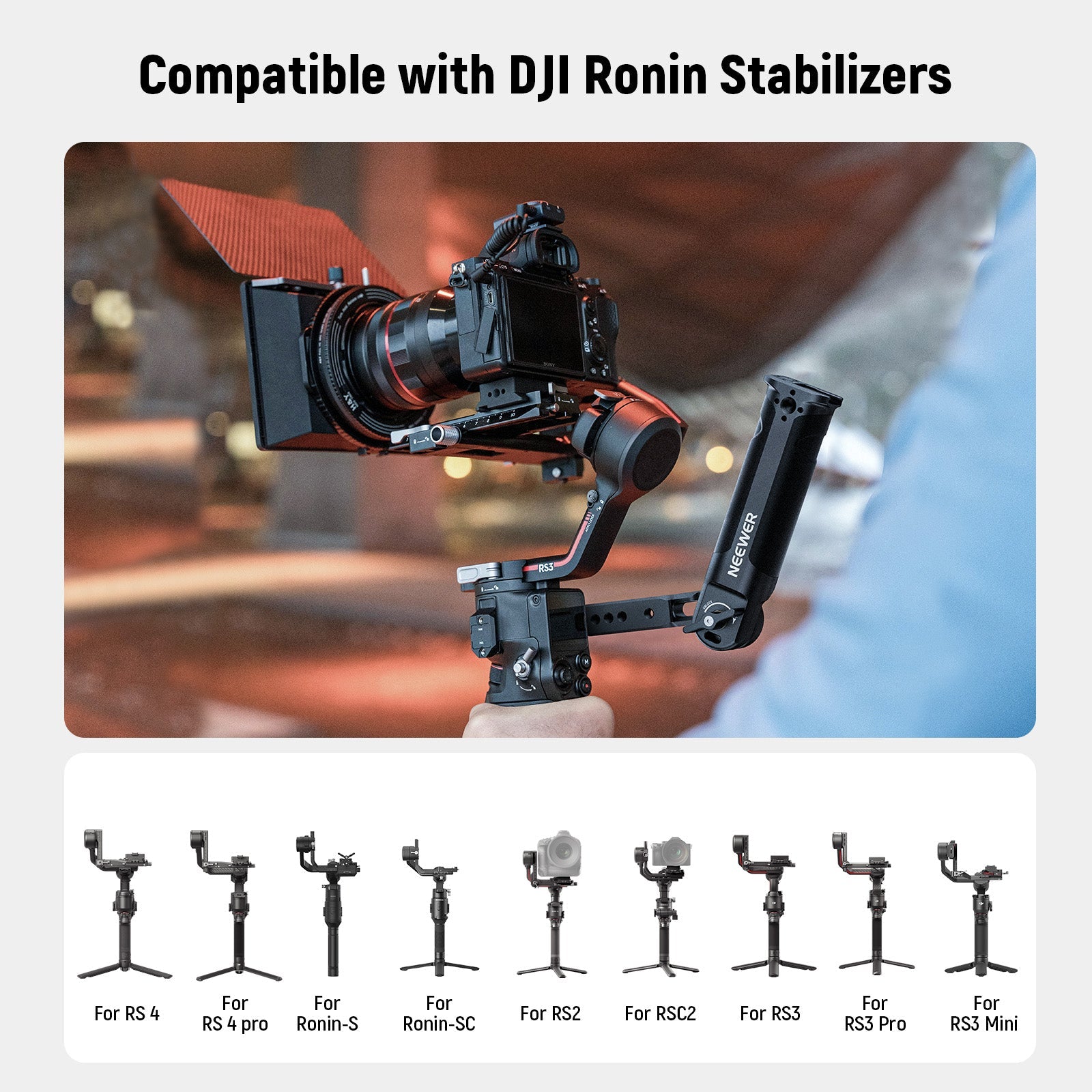 NEEWER ST49 Gimbal Sling Handle Grip with NATO Rails For DJI - NEEWER