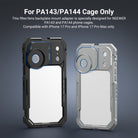This filter/lens backplate mount adapter is specially designed for NEEWER PA143 and PA144 phone cages.