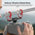 The NEEWER MH2 Mic Shock Mount is mounted on the camera to reduce noise caused by vibrations.