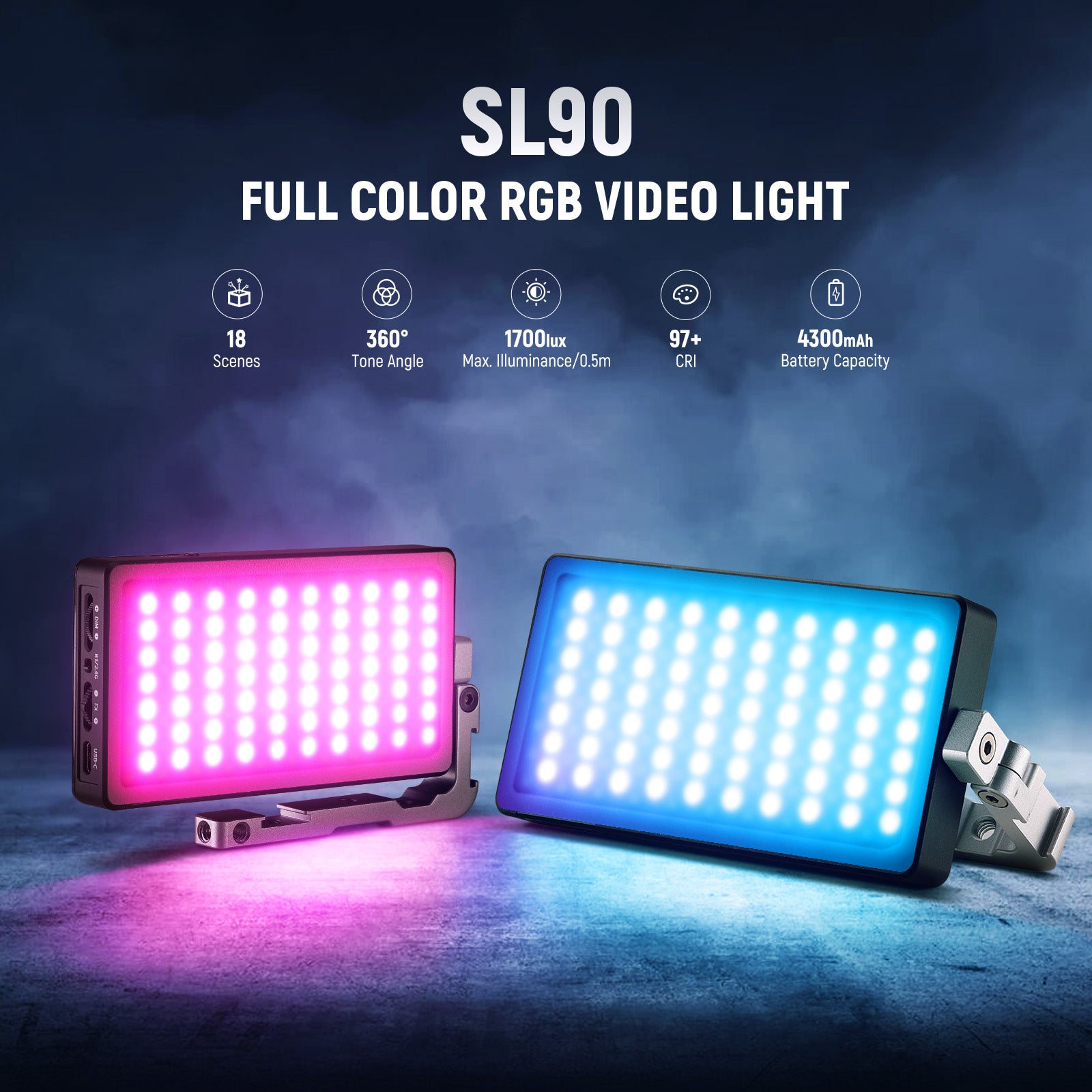 NEEWER SL90 Aluminum Alloy RGB Panel Video Light - NEEWER