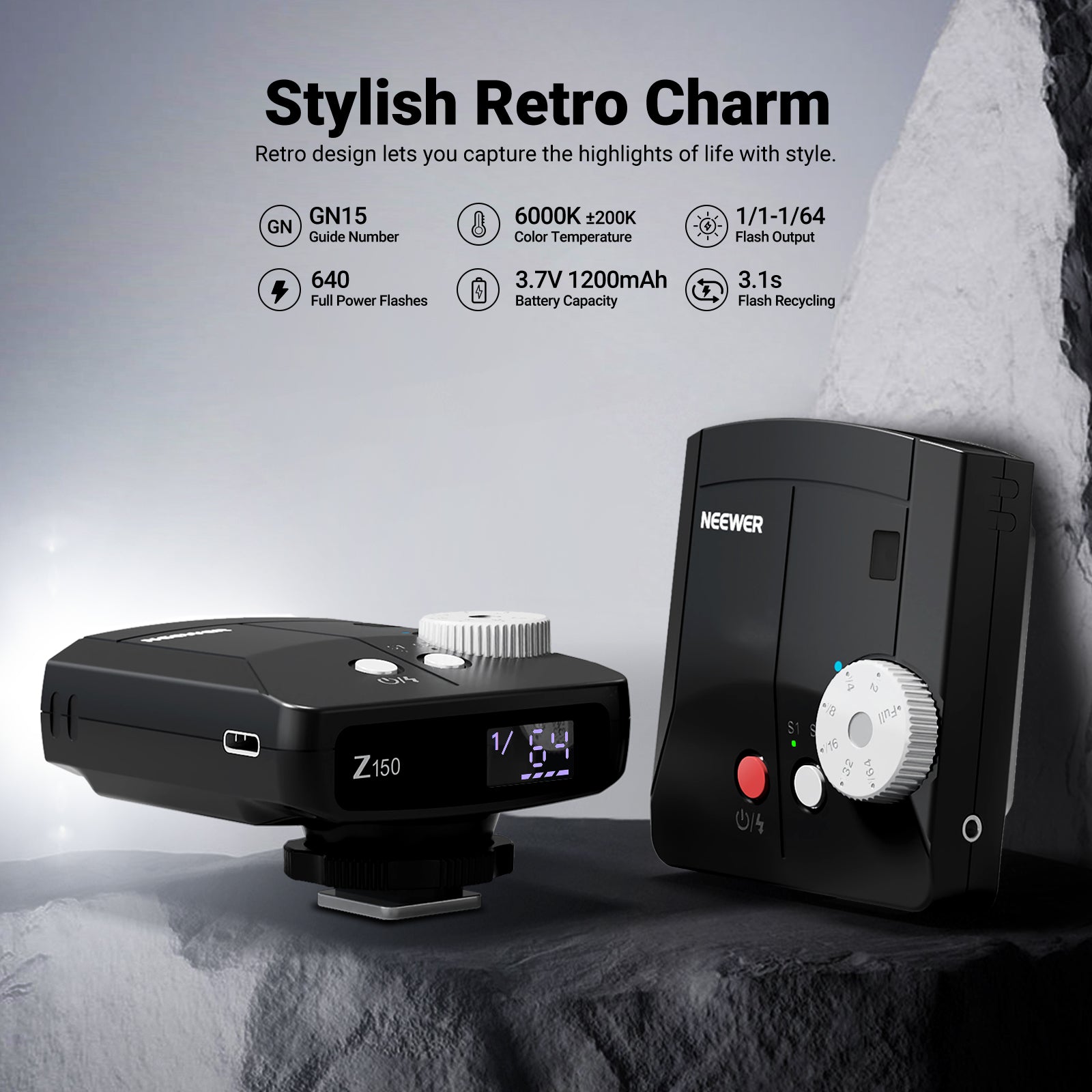 NEEWER Z150 Mini Camera Flash | Retro Style Speedlite