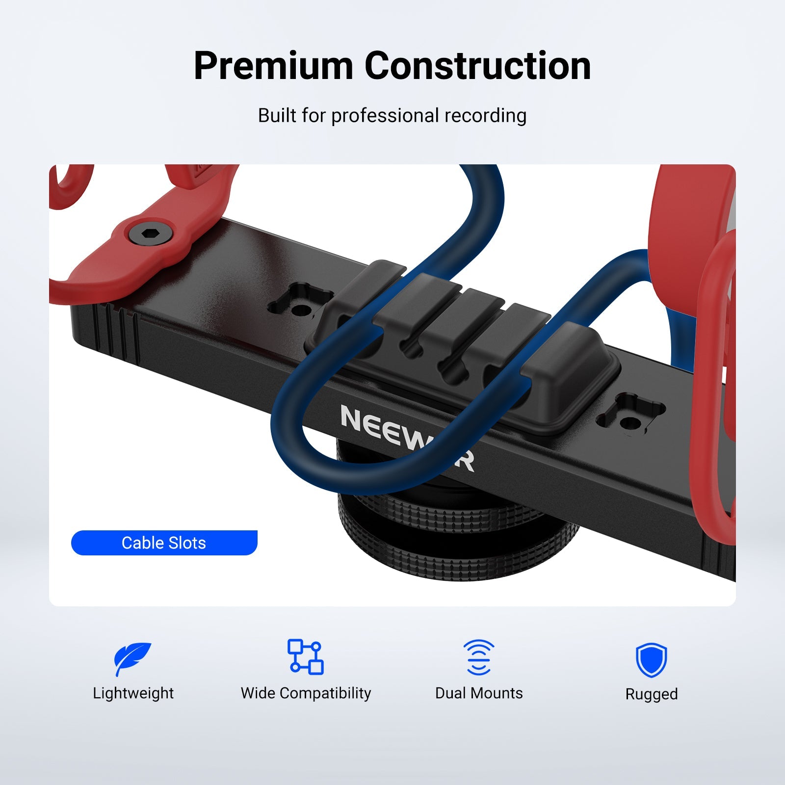 NEEWER MH2 Mic Shock Mount is built for professional recording.