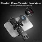 This standard 17mm threaded lens mount is suitable for 17mm phone lenses under 110g.