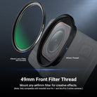NEEWER 49mm Filter Adapter Ring for Insta360 Ace Pro 1/2 Works with all 49mm camera lens filters