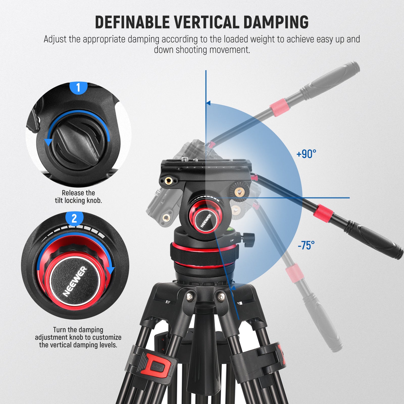 NEEWER GM006 Pro Video Tripod Fluid Head - NEEWER