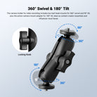 The camera holder includes two ball head mounts.