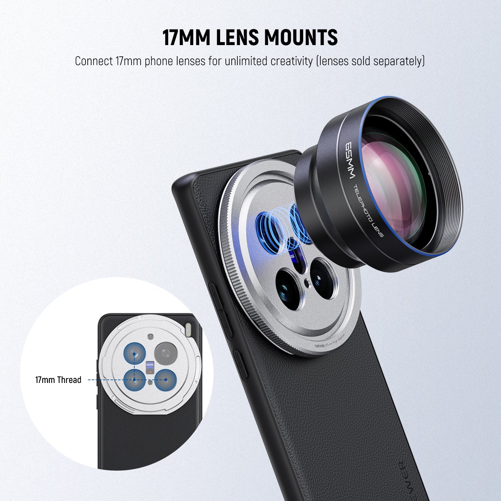 NEEWER PA113 Phone Case For VIVO X100 Ultra features a 17mm lens threads
