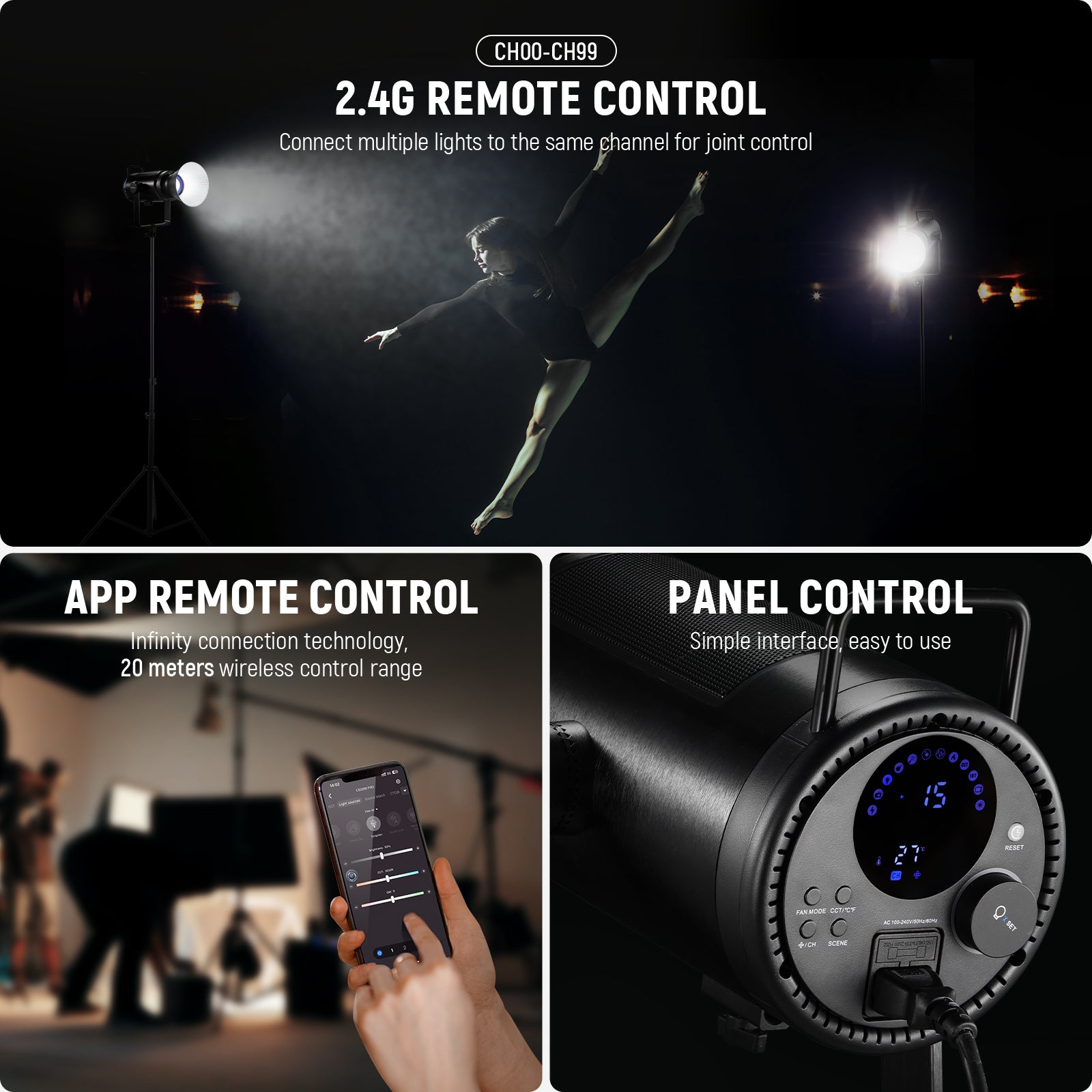 NEEWER CB200B PRO 210W Bi-Color LED Video Light - NEEWER