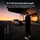 The 40.5 cm extension boom pole enables close ups without bending, and shoots through car windows or from overhead.