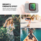The NEEWER 1/4 Black Diffusion Filter for Insta360 Ace Pro/Ace Pro 2 creates a dreamy, hazy, and cinematic effect