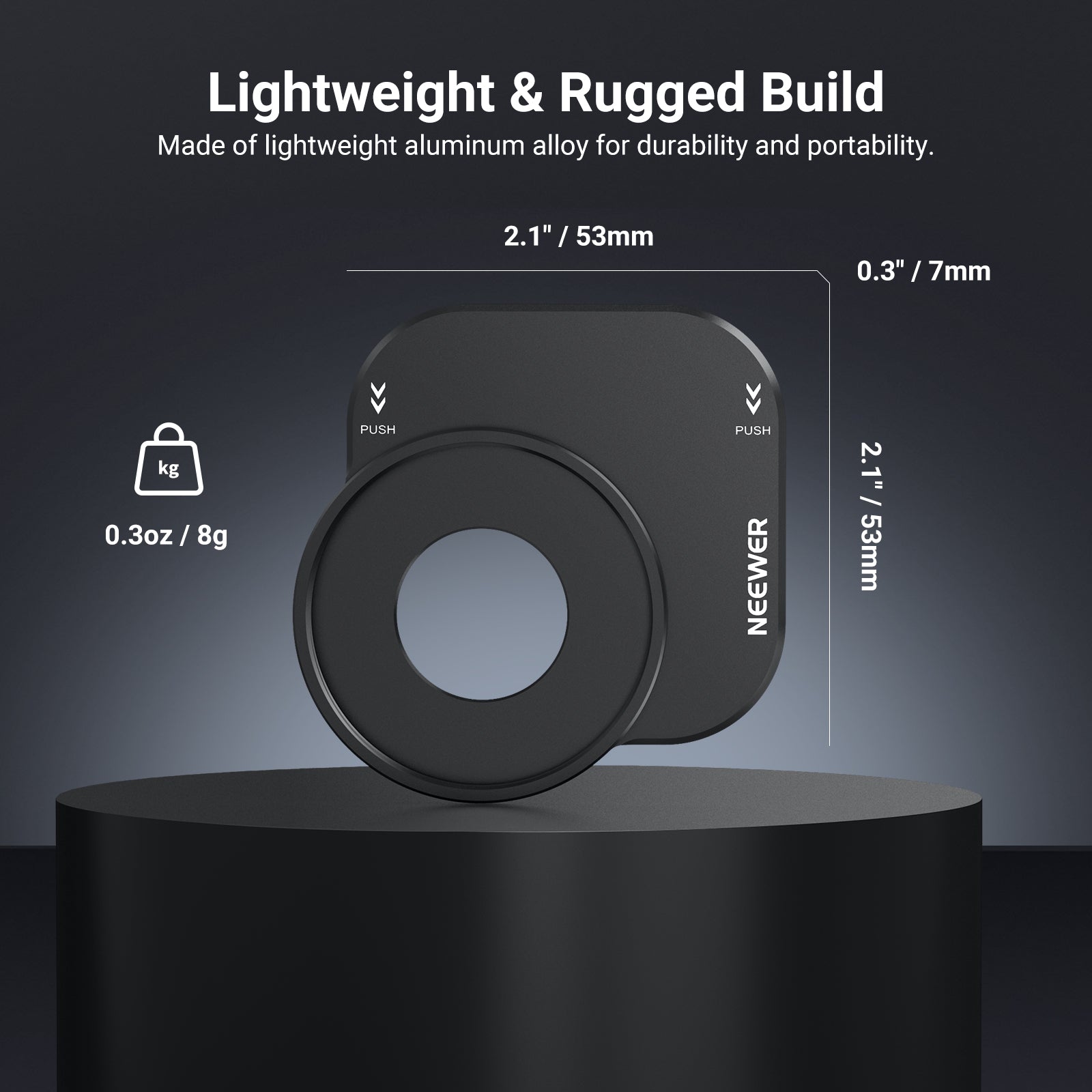 NEEWER PA152 Backplate for iPhone 17 Pro/Pro Max Phone Cage is made of lightweight aluminum alloy.