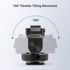 160° tilt offers flexible angle adjustments and keeps the camera in place for taking sharp shots