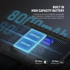 NEEWER NL-192B Bi Color LED Video Panel Light is powered by two built in 4000mAh rechargeable lithium batteries