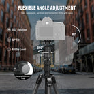 NEEWER TP39 Carbon Fiber Camera Tripod provides flexible angle adjustment.