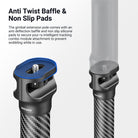 The gimbal extension pole comes with an anti deflection baffle and non slip silicone pads